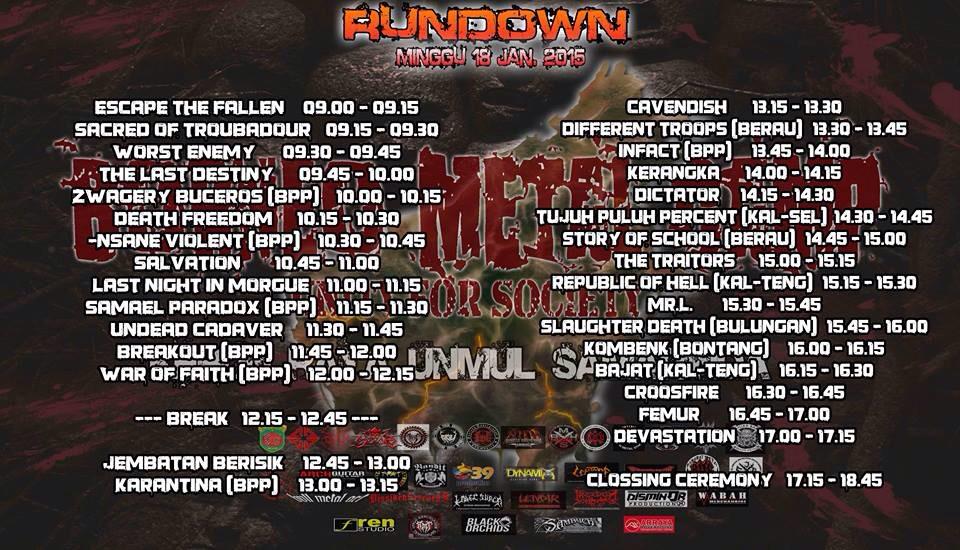 TheLastDestiny_'s tweet photo. Ini run down acara buat besok hari ke 2 . #BorneoMetalCamp http://t.co/sT7iMXTzkA