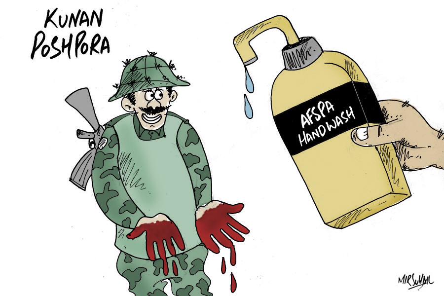 Mir Suhail on Twitter: "AFSPA hand wash ... #Kashmir #India #kunanposhpora # afspa #act #licensetokill http://t.co/Elw7eKBivi"