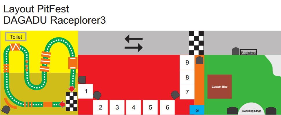 raceplorer's tweet photo. Yang ini layout venue PitFest Dagadu The Raceplorer 3 http://t.co/hXPGbBEmKo