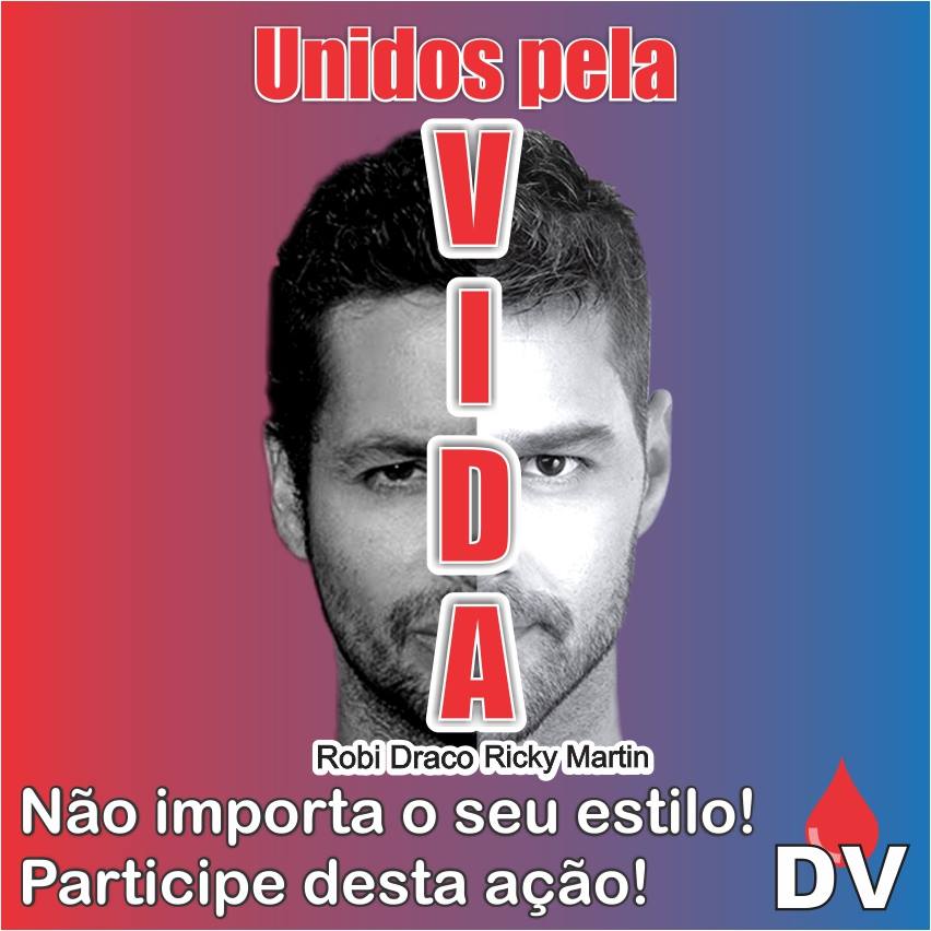 Ação Unidos pela vida! facebook.com/events/7432061… #DracoVida #RickyMartinBrasil  #24Janeiro #UnidosPelaVida