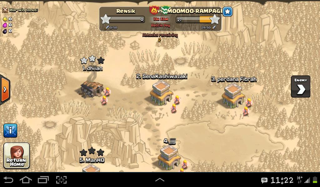 RensikIND's tweet photo. War clan RENSIK sdh dihantam duluan, sabar aja mainnya slow broo waktu masih panjang. Hahaha http://t.co/hRARSlZY49