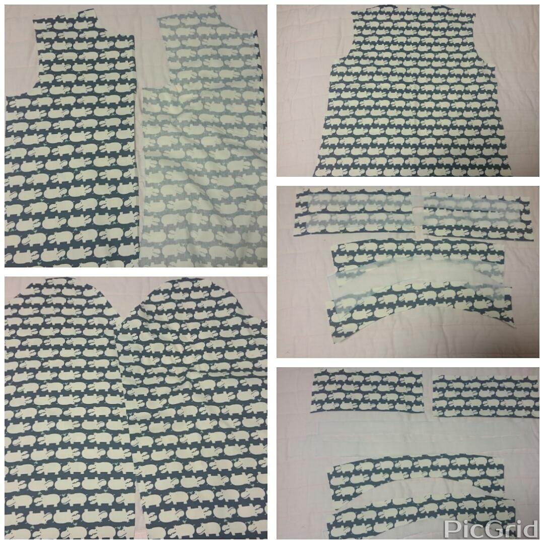 MYkm0716's tweet photo. ブラウス制作なう！
切り出すだけでヘトヘト( ´･ ･)-з http://t.co/LSrN0owuBX