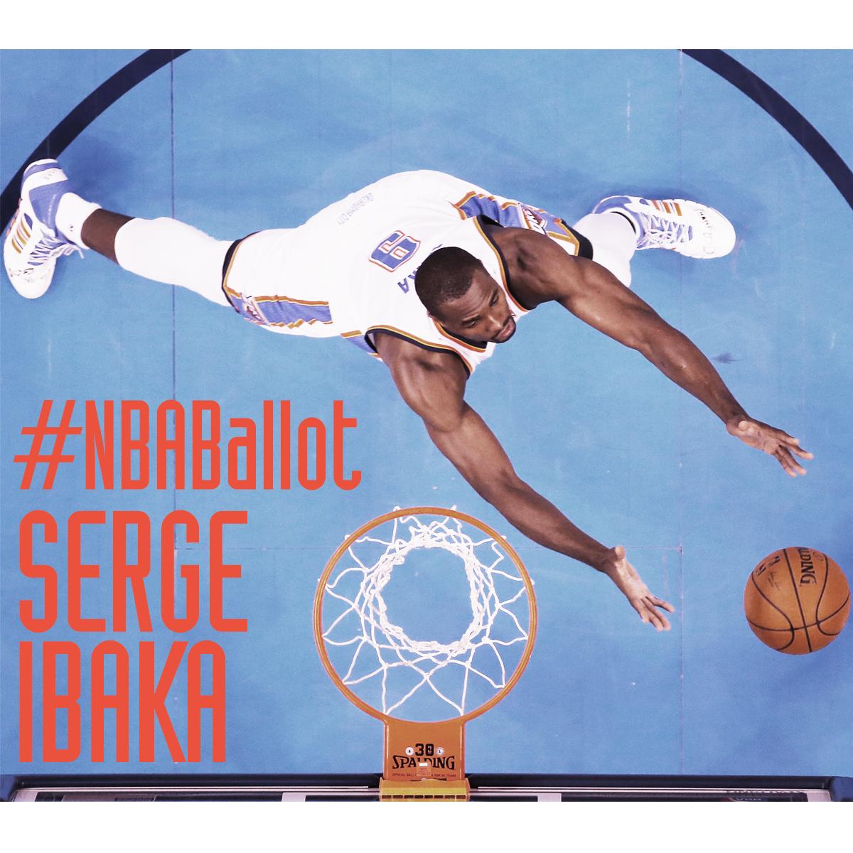 okcthunder's tweet image. Serge Ibaka #NBABallot | Retweet = vote, or text IBAKA to 69622.