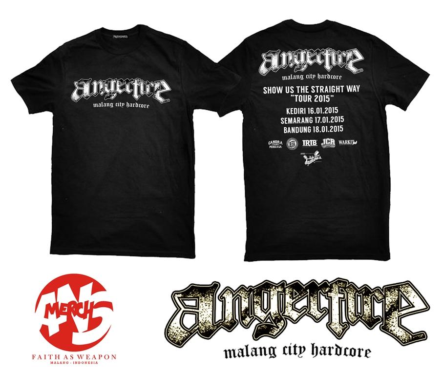 READY STOCK! 
ANGERFIRE " show us the straight way " tour 2015 tees
order now !