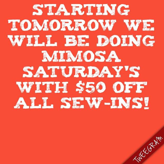 LimelightExt's tweet image. Mimosa Saturday every Saturday for first time clients! Come Experience the best!