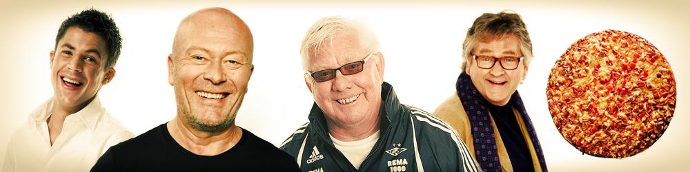 Fire Nils og en pizza.