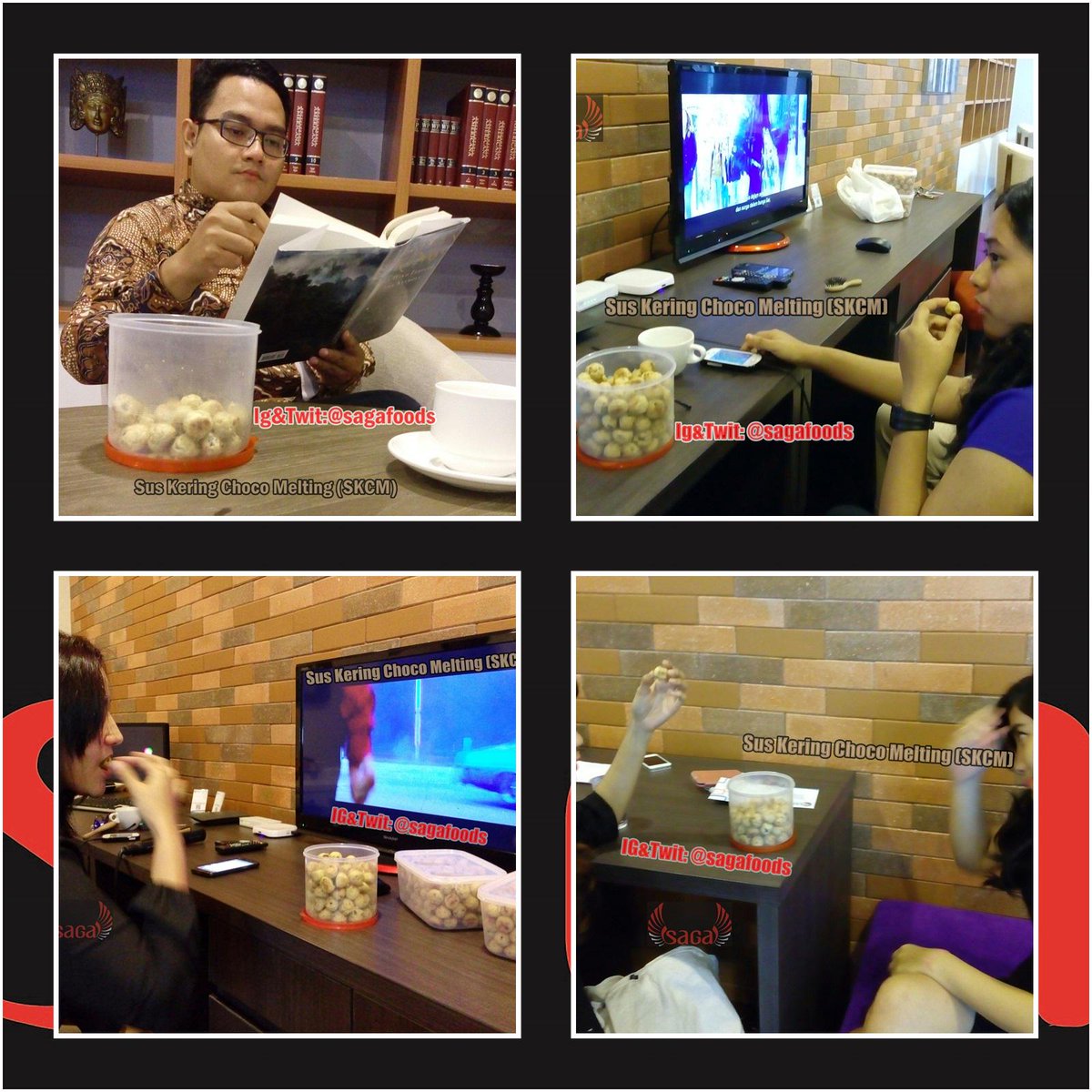 sagafoods's tweet photo. Baca buku, nonton tv,movie, ngerumpi, cemilannya ya SKCM https://t.co/s1jzgYgCqj
