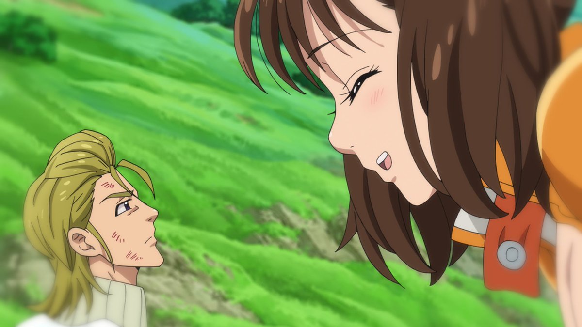 Tvアニメ 劇場版 七つの大罪 名シーン3位 マルマスを倒すと ハウザー に 今すぐそのおじさんとダンゴ虫を連れて逃げて と告げるディアンヌ 戸惑うハウザーだが ディアンヌは笑顔で それとも まーだボクを捕まえたい と問いかけられて苦笑 Tvアニメ 劇場版 七つの大罪 名シーン3位 マルマスを倒すと ハウザー に 今すぐそのおじさんとダンゴ虫を連れて逃げて と告げるディアンヌ 戸惑うハウザーだが ディアンヌは笑顔で それとも まーだボクを捕まえたい と問いかけられて苦笑