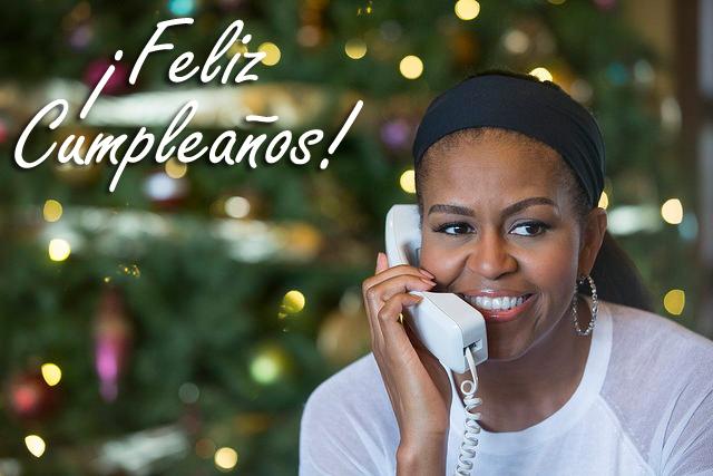 ¡Feliz cumpleaños, Primera Dama Michelle Obama! 
Happy birthday First Lady Michelle Obama! 