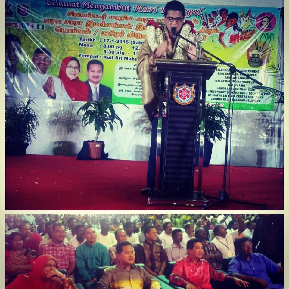 JuliaSenrose's tweet photo. "@ShuhaimiShafiei: YAB @AzminAli pnuhi jemputn Hari Ponggal d parkir Kuil Sri Maha Mariamman,Anjuran @ganabatirau1 http://t.co/2NsJEXQSrh"