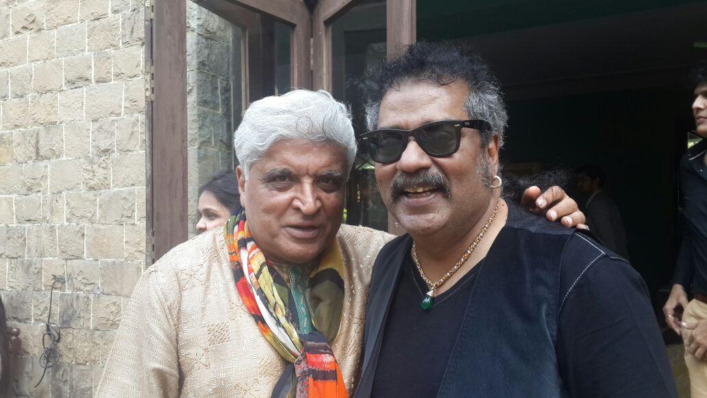 With Javed Akhtar Sahab on his 70th birthday. Happy Birthday Javedji... 