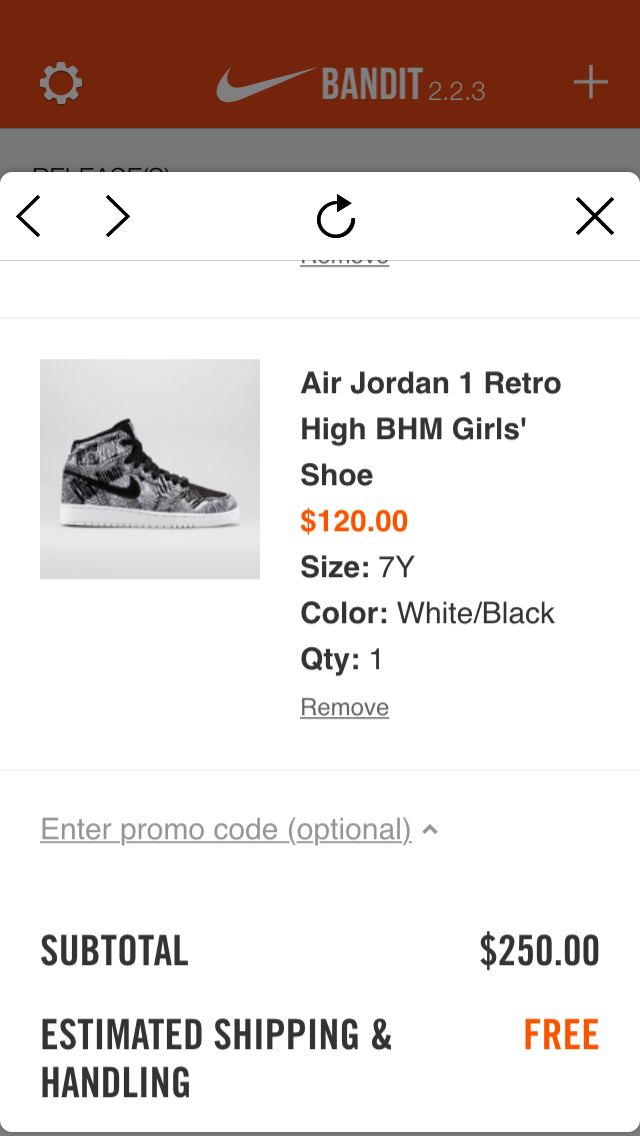 BackSpinBlog's tweet photo. Just added Air Jordan 1 Retro High BHM Girls' Shoe to cart with @thenikebandit bot! RT http://t.co/Qko0CkEmqw