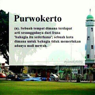 Yaa, kota ini yang membuat rindu para alumnus UNSOED,kota kecil tp kenangannya gede #iniweekendku