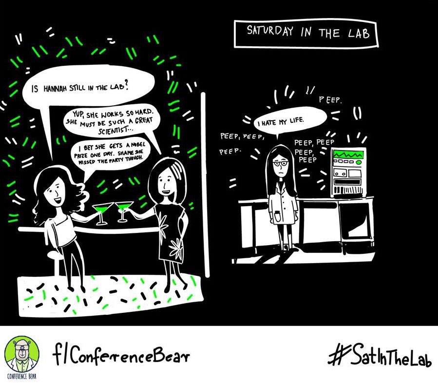 ConferenceBear's tweet photo. It's Saturday! #SatInTheLab by AKaMRi. Let the new social-media-#science adventure begin! http://t.co/Ef4oOunGLO