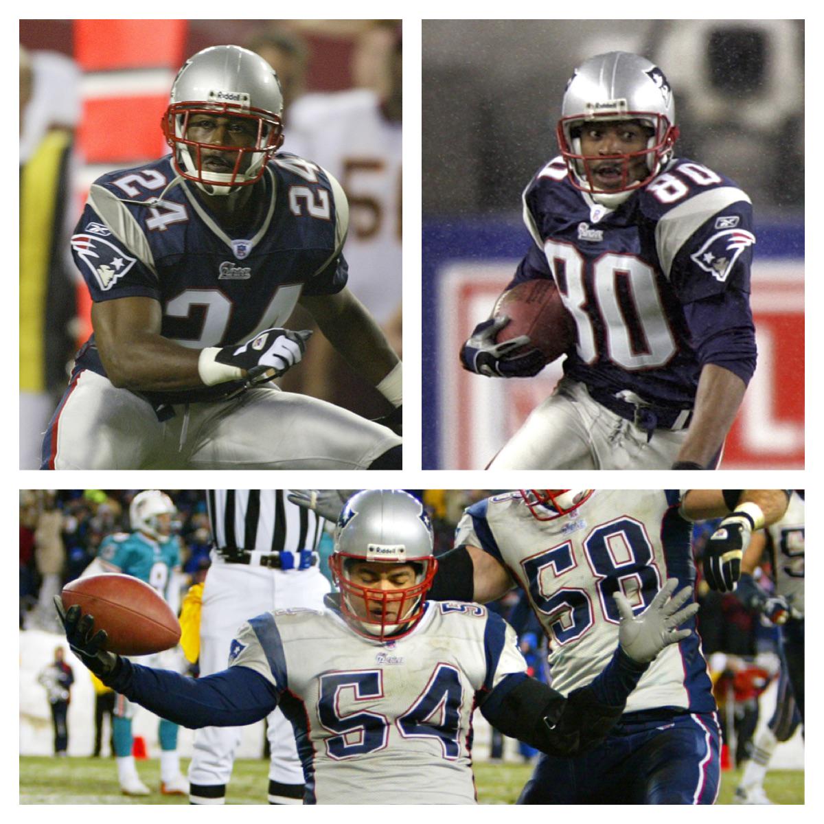 Patriots's tweet photo. Ty Law, Tedy Bruschi &amp; Troy Brown have been named Pats honorary captains for the AFC Championship! http://t.co/i1BGRQ71JC
