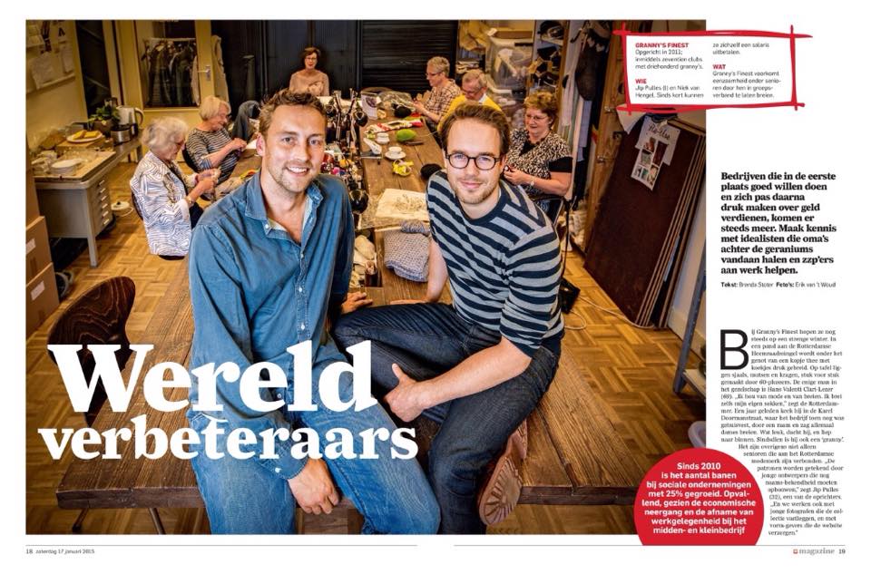 SocEntNL's tweet photo. Vandaag in AD: #socent @vanhulley @JOCadeau en @grannysfinest over bedrijf en missie | Lees: http://t.co/F2toupbQ43 http://t.co/WUwdsfQFOc