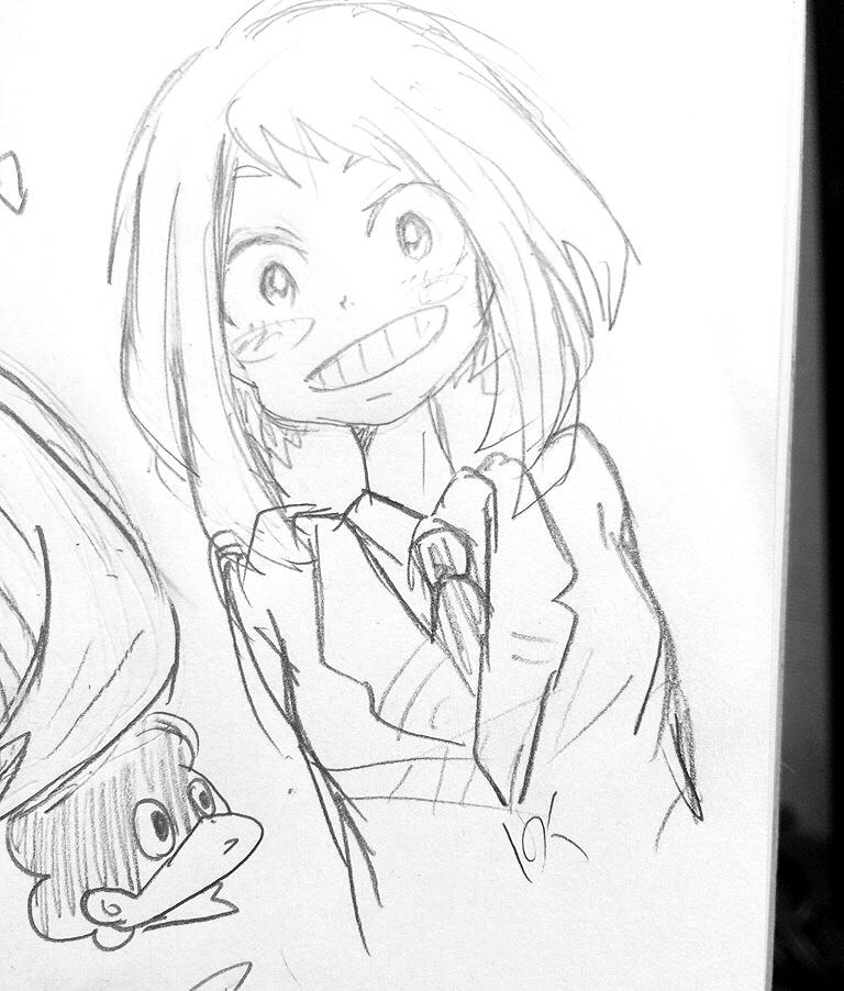 落書き。耳郎とお茶子。 