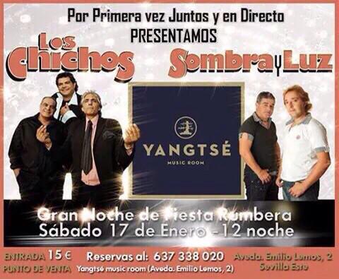 SaulRuiz91's tweet photo. Este sábado en YANGTSE
LOS CHICHOS Y SOMBRA Y LUZ

ENTRADAS Y RESERVADOS

Saul Ruiz 670624544 http://t.co/E7AYg08NaQ