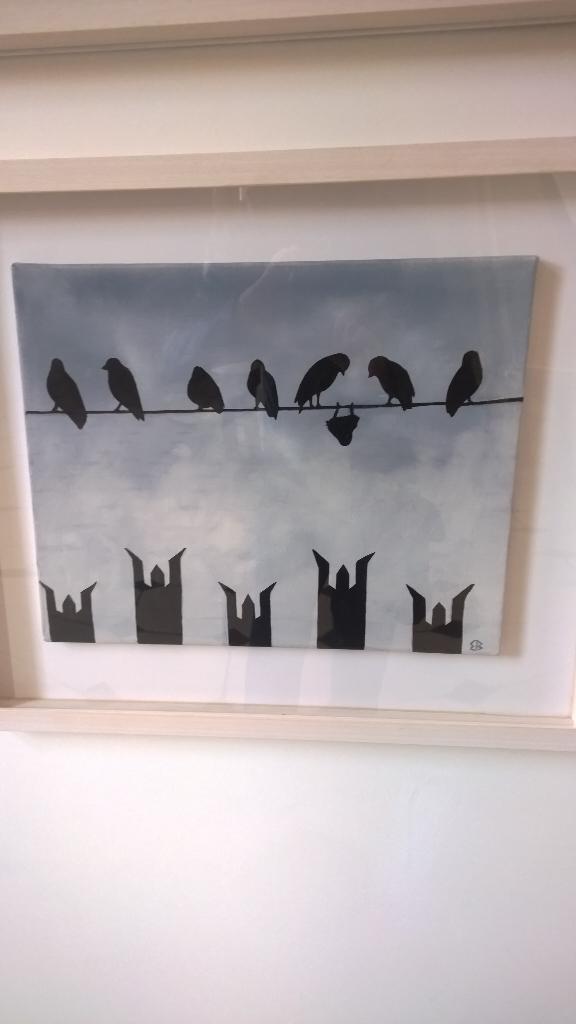 glennh1814's tweet photo. Some very impressive, thought provoking pieces @DublinCityHall exhibition of artwork by prisoners #FallenBird http://t.co/1VxNmzkbD6