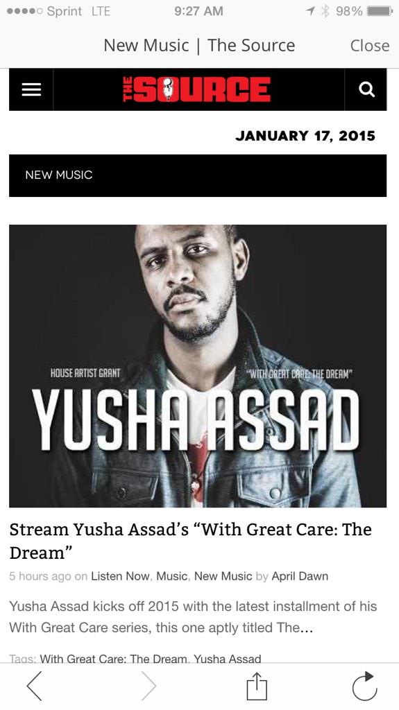 TheGDunk's tweet image. Check out Yusha Assad's album in the source thesource.com/2015/01/16/str… #WithGreatCare #thedream