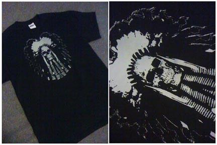 Available.  Any size / Any color.  #avlart #monkeyfist #indian #skull #screenprinting #tshirts