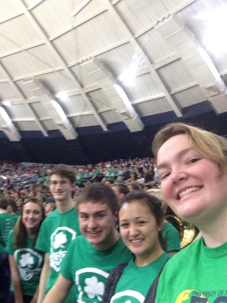 Irish Faltos love playing for the team and fans #NDBand #NotEnoughChicago #more25or6to4  #IrishVisionMBB