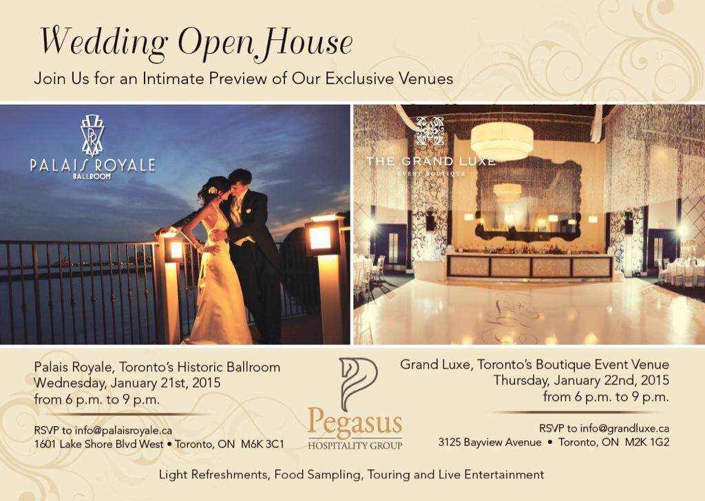 Join us during our Wedding Open Houses at <a href="/PalaisRoyaleTO/">Palais Royale</a> and <a href="/GrandLuxe/">The Grand Luxe Event</a> this week.
#weddinghour #Toronto #engaged