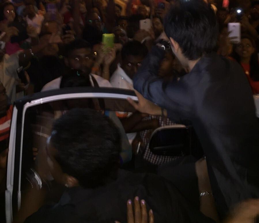 Got down from the car at Brickfields, KL and this is what happened! #Toomuchlove #AnirudhLive