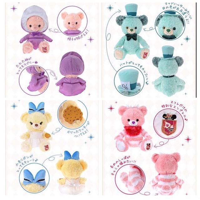 New Alice in Wonderland UniBearsity bears from Disney Store Japan