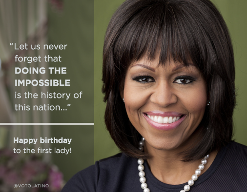 \" Happy Birthday to First Lady Michelle Obama!  Cool ppl a awesome so r da  