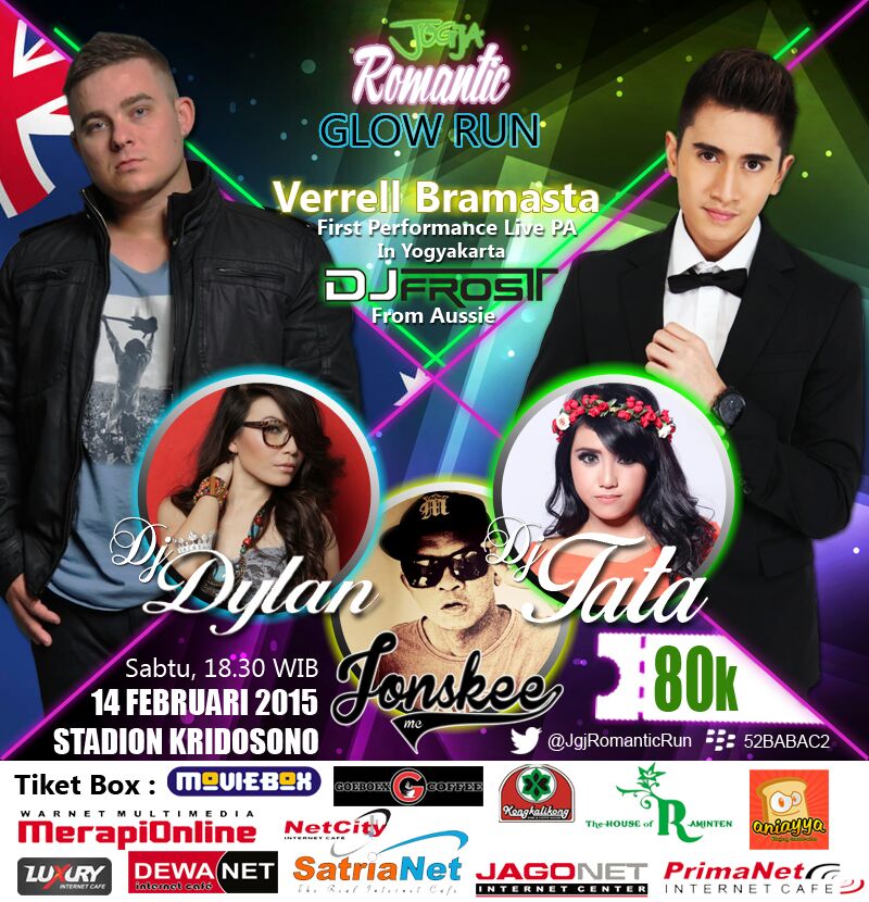 Jogja24Jam's tweet image. UV SPLASH PARTY with @bramastaVerrell and DJ FROST from aussie @JgjRomanticRun anyone? #jogjaGLOWrun #jogjaLIGHTrun