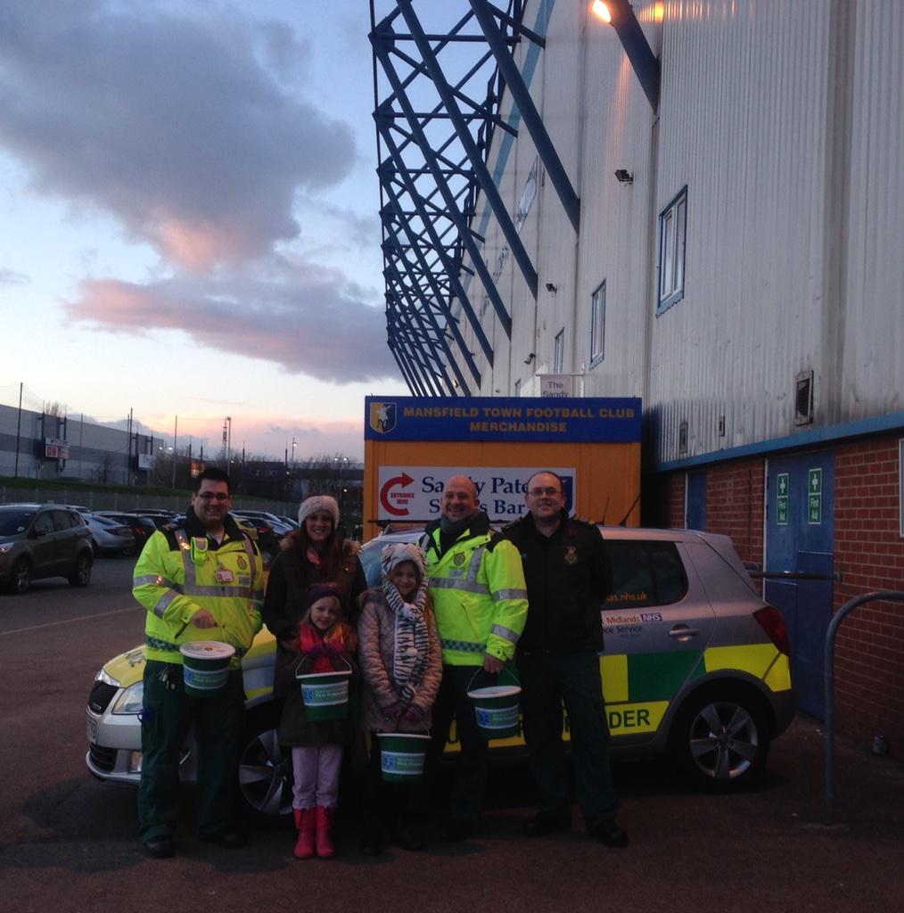 Fundraising at <a href="/mansfieldtownfc/">Mansfield Town FC</a> with <a href="/bikertaff/">Simon Parry</a> @AmboManJake <a href="/Robtbirkin/">Rob Birkin</a>