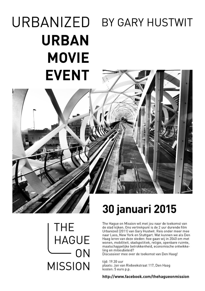 THonmission's tweet photo. Urban Movie Event met Urbanized van Gary Hustwit op vrijdagavond 30 januari. Aanmelden via: https://t.co/taObHIo8Kb http://t.co/h5d04whPZT