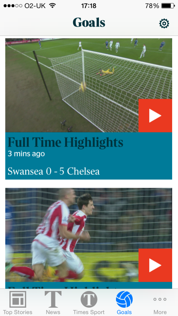 TimesSport's tweet photo. ⚽ Watch #timesgoals full-time highlights from the 3pm BPL kickoffs in the app now ► http://t.co/2G8XkOVD0C http://t.co/1ZpBZ4CuPW