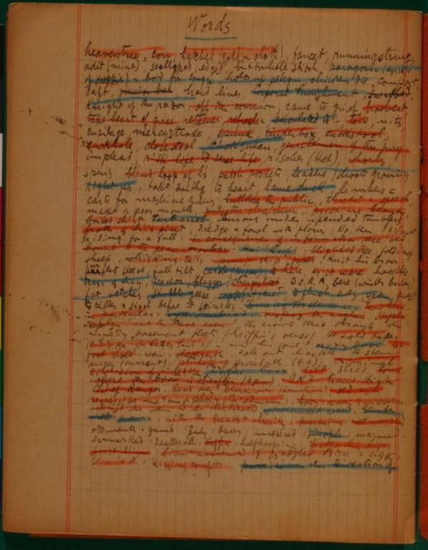 James Joyce’s Notebook with some of preparatory notes for Ulysses.
National Library of Ireland