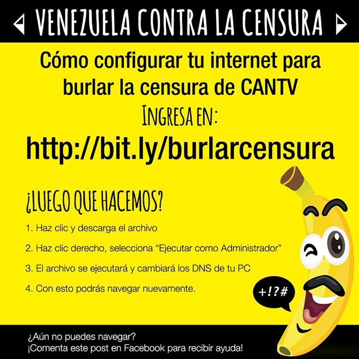 maduradascom's tweet photo. ¡AYUDEMOS A DIFUNDIR! Vamos todos a combatir la censura #CANTV en Venezuela. Sigue estos pasos y restablece tu co... http://t.co/AlMUpQmmEF