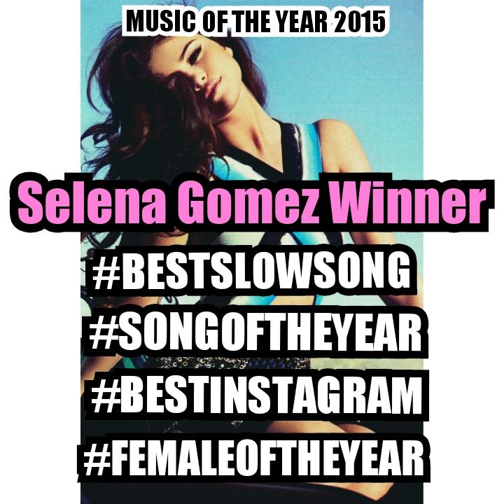 BestAtTheYear's tweet photo. #Selenators The Big Winner @selenagomez Has Four #MOTYAwards Congratulations Selena! http://t.co/oixtaES9b6