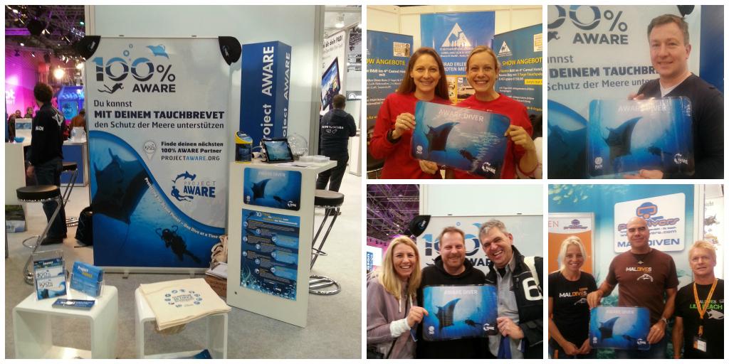 padiaware's tweet image. All set @Bootdaily #BOOT2015 for a week of action to raise environmental awareness #AWAREDiver #10Tips4Divers