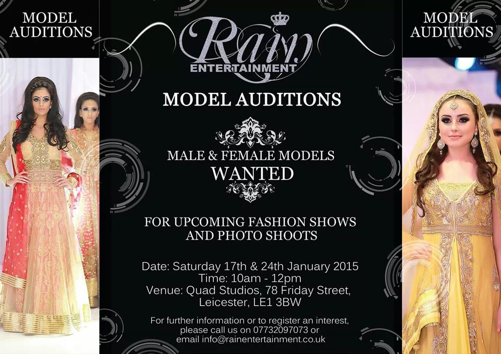 B_ParmarSuchak's tweet photo. #Audition Part 1 Complete! If you missed out, you have another chance on 24th January 2015 #RainEntertainment #Models http://t.co/JwkgdLjRNN