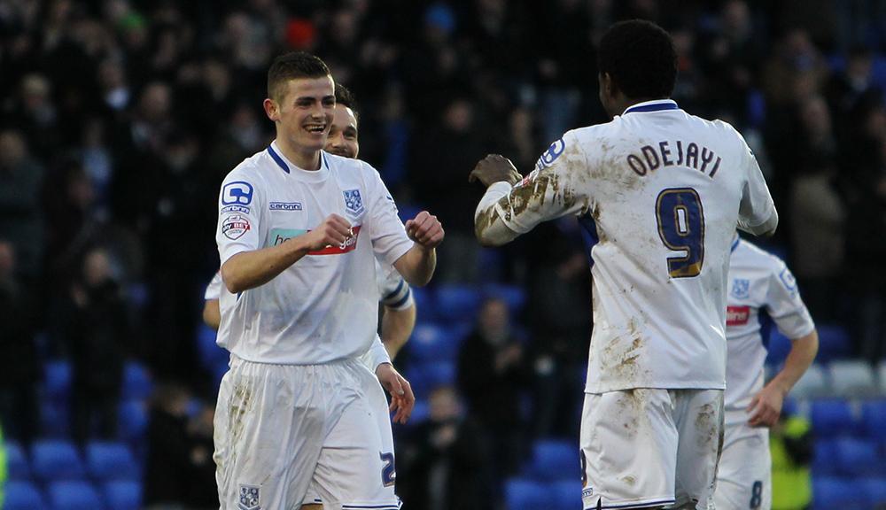 TranmereRovers's tweet photo. Photo: Rory Donnelly celebrates his second goal against Accrington Stanley http://t.co/T85fhMDHaX
