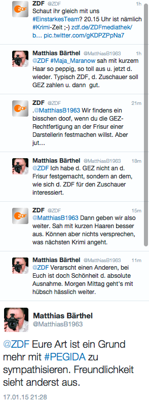 Aus der Reihe: Überraschende Gründe, warum Menschen mit #Pegida sympathisieren. <a href="/ZDF/">ZDF</a>