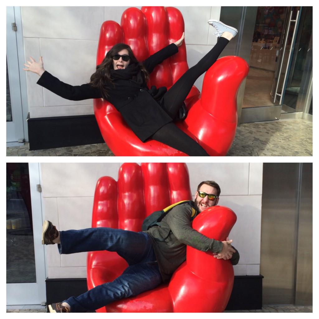YakingIt's tweet photo. Got caught "Red Handed" on the strip... Being cheesy tourists today #EC2014 http://t.co/cKGS3V8LJx