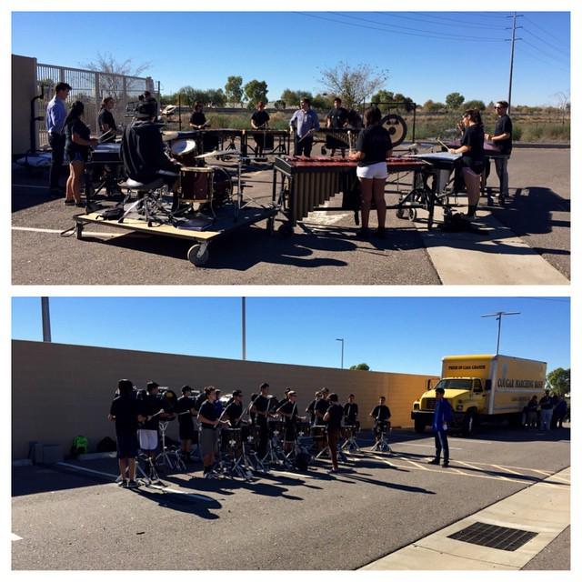 CgPerc's tweet photo. Eval day begins! #wgi2015 #wgaz #CGPerc2015 http://t.co/hezutk3chU http://t.co/HhGVyeYN7M