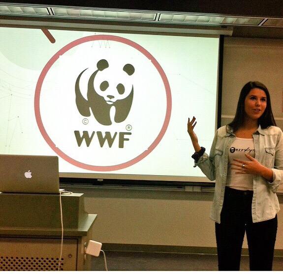 ezzylynn's tweet photo. Our girl @sonjaefernandes rocking #socent at #TalkChange @westernu @WWFCanada http://t.co/wEWbJ5mPGt