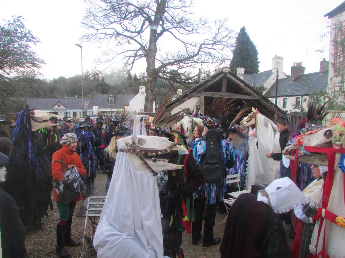 Had a great time in Chepstow at <a href="/TheWiddersBM/">The Widders</a> Mari Lwyd &amp; Wassail #Wassail