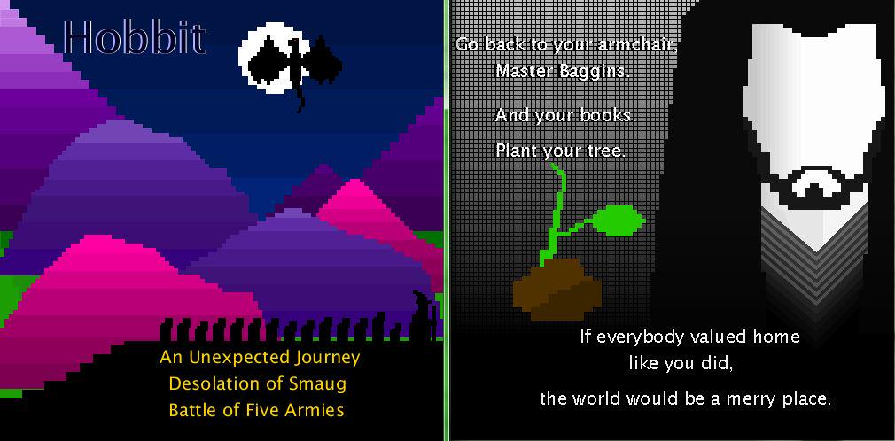 AnnaUntamed's tweet image. I made a thing! Two, actually. #DrawingWithCode #Hobbit #doodle #art #coding #HobbitBattleOfFiveArmies