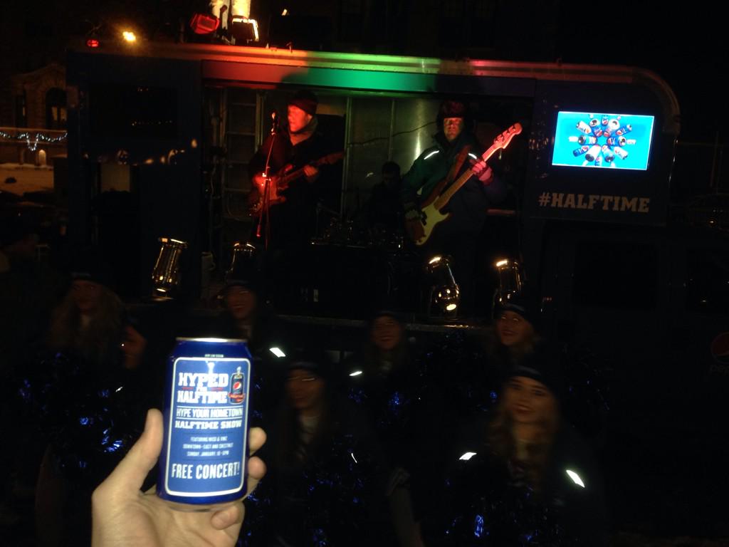 Pepsi #Halftime in Rochester! Pop up concert leading up to the real thing tomorrow!