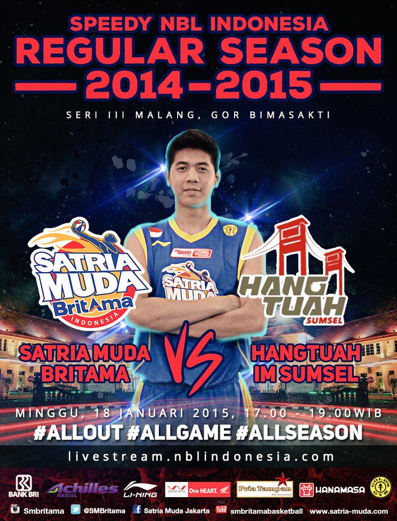 SatriaMudaIDN's tweet photo. Last game of Malang series! SMBritama vs Hangtuah Sumsel 5pm @ GOR Bimasakti! Come support us @SMFanaticsMLG! #AllOut http://t.co/aeXoxfThPk