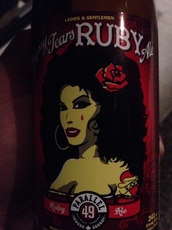 RichGaudet's tweet photo. Thanks for the great brew @parallel49beer! Paired nicely with my steak tonight. #gypsytearsrubyale #nicehops http://t.co/duXWfRB4sr