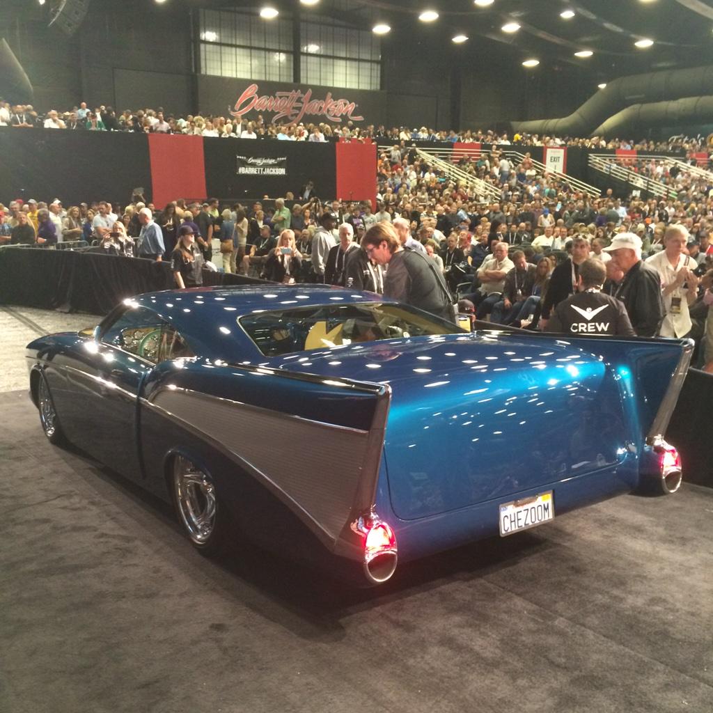 Barrett_Jackson's tweet photo. #Chezoom! Lot #2514 1957 #Chevrolet #BelAir #Custom SOLD! $320k. #PratteCollection #BarrettJackson http://t.co/3t0xlOgtkA